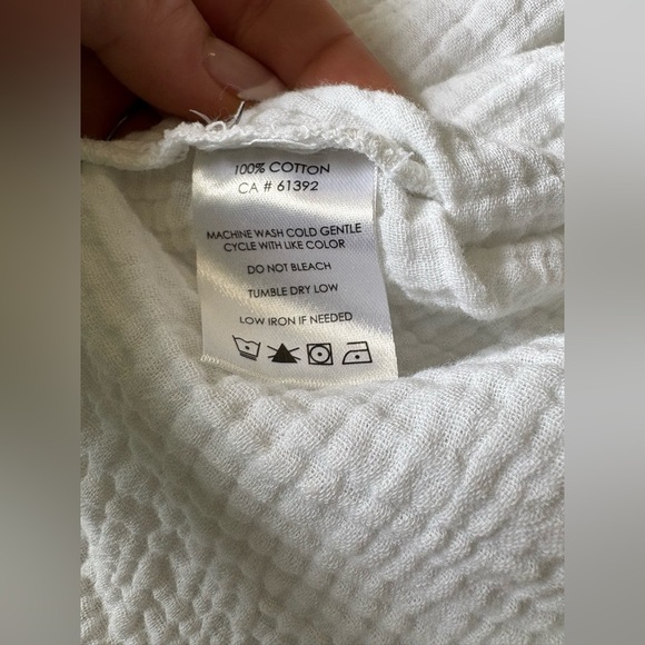 Shannon Passero cotton long sleeve white gauze shirt size small - Picture 5 of 11